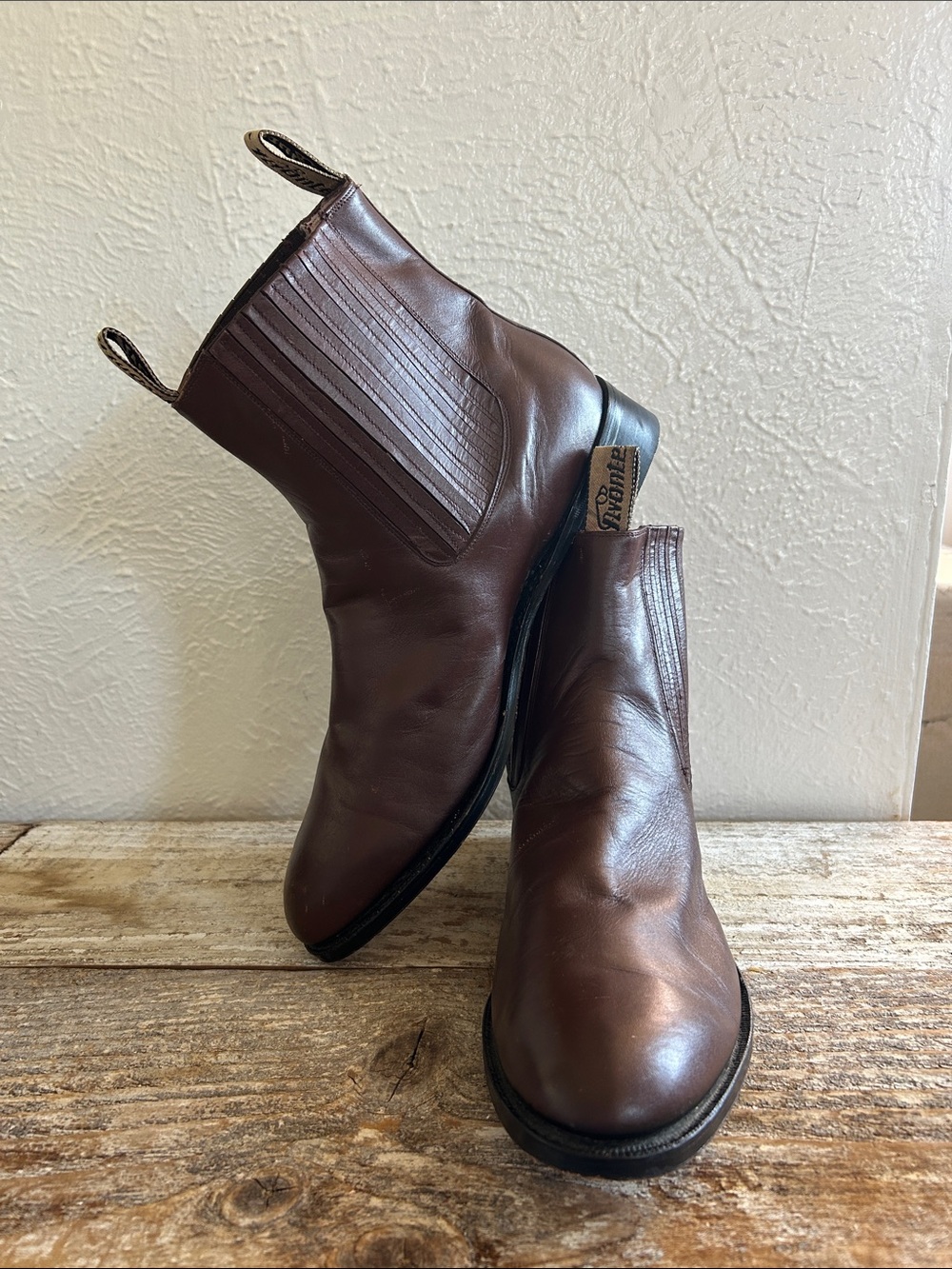 Avante Goodyear welt Brown Leather Chelsea Boots with Pull Tabs